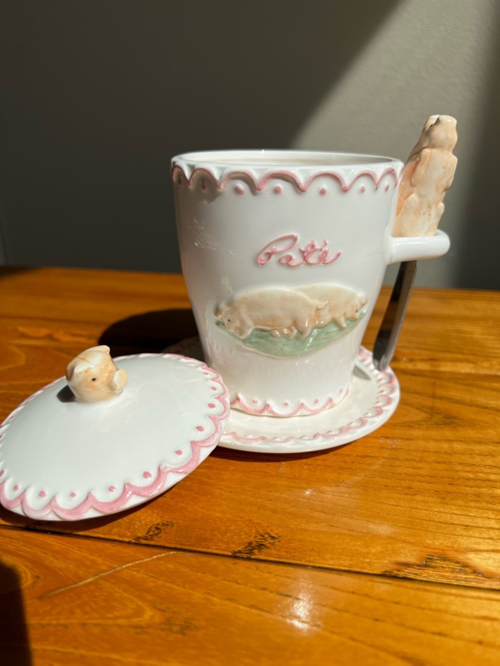 Rare Vintage Sigma the Tastesetter Pig Pate Jam/Jelly/Butter Dish with Knife/Lid - Picture 2 of 8